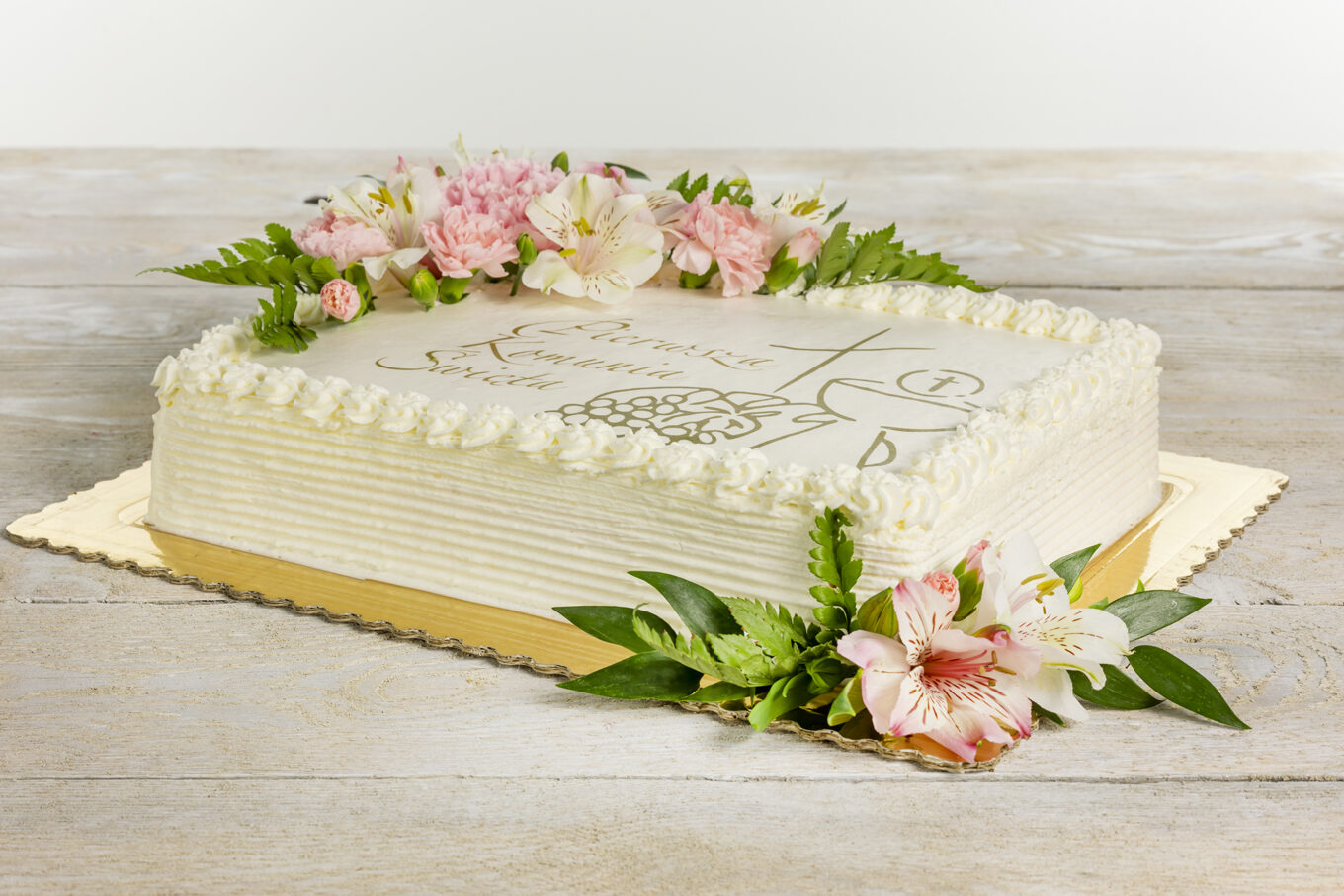 Libro de tarta para comunión Cukiernia Jacek Placek es sinónimo del sabor de las tartas caseras elaboradas con productos naturales.